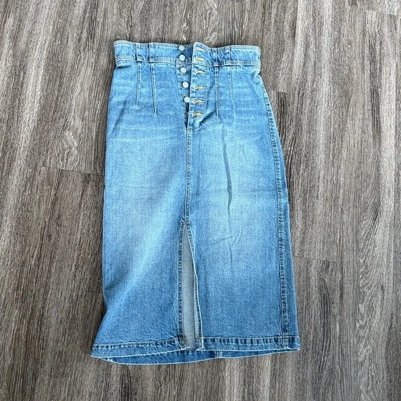 Anthropologie Blue Denim Skirt - Picture 1 of 5